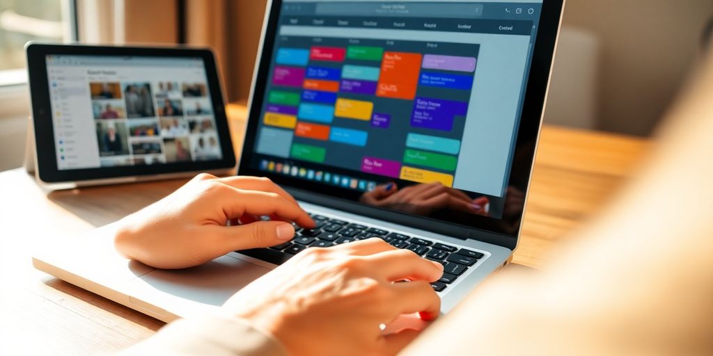 Tablette, ordinateur portable, marketing de contenu
